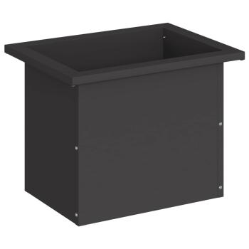 Garten-Pflanzkübel mit LED Schwarz 30 x 40 x 30 cm Stahl