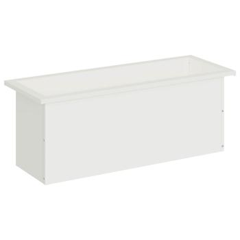 Garten-Pflanzkübel mit LED Weiß 30 x 80 x 30 cm Stahl