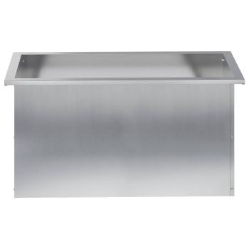 Garten-Pflanzkübel mit LED 2 stk. Silber 40 x 80 x 40 cm