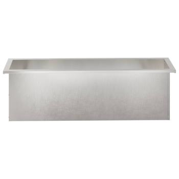 Garten-Pflanzkübel mit LED 2 stk. Silber 30 × 100 × 30 cm