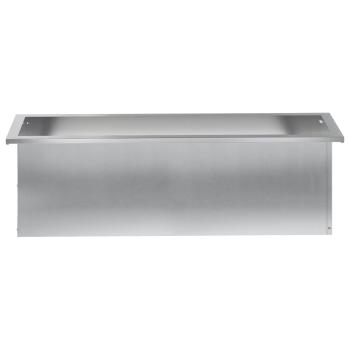 Garten-Pflanzkübel mit LED Silber 30 × 100 × 30 cm