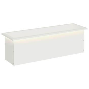 Garten-Pflanzkübel mit LED Weiß 30 × 100 × 30 cm Stahl