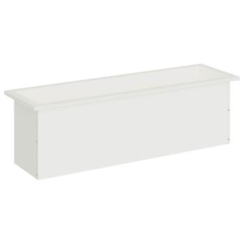 Garten-Pflanzkübel mit LED Weiß 30 × 100 × 30 cm Stahl