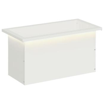 Garten-Pflanzkübel mit LED Weiß 30 × 60 × 30 cm Stahl
