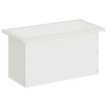 Garten-Pflanzkübel mit LED Weiß 30 × 60 × 30 cm Stahl
