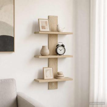 ARDEBO.de - Wandregal Sonoma-Eiche 30 x 13,5 x 64,5 cm Holzwerkstoff