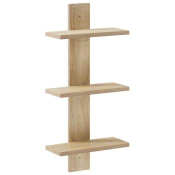 Wandregal Sonoma-Eiche 30 x 13,5 x 64,5 cm Holzwerkstoff