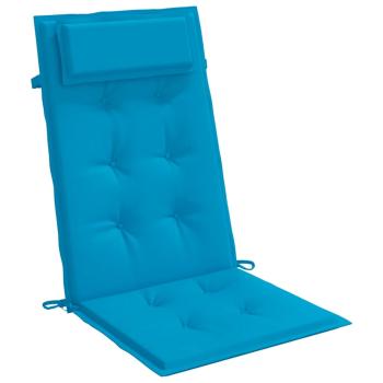 Hochlehner-Auflagen 4 Stk. Hellblau Oxford-Gewebe