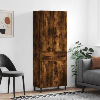 ARDEBO.de - Highboard Räuchereiche 69,5x34x180 cm Holzwerkstoff