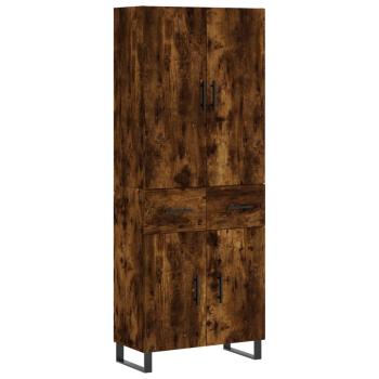 Highboard Räuchereiche 69,5x34x180 cm Holzwerkstoff