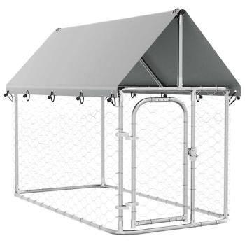 Outdoor-Hundezwinger mit Dach 200x100x150 cm
