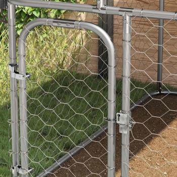 Outdoor-Hundezwinger mit Dach 200x100x150 cm
