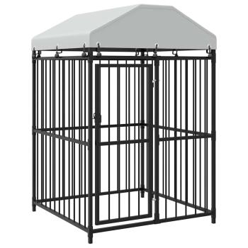 Outdoor-Hundezwinger mit Überdachung 120x120x150 cm