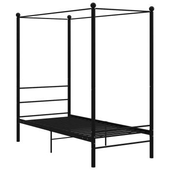 Himmelbett Schwarz Metall 100x200 cm