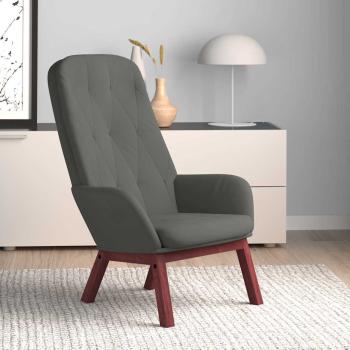 ARDEBO.de - Relaxsessel Dunkelgrau Samt