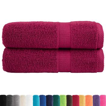 Premium Badetücher SOLUND 2 Stk. Bordeaux 100x150 cm 600 g/m²