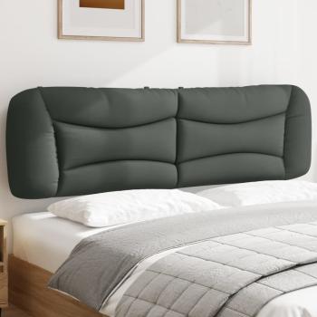 ARDEBO.de - Kopfteil-Kissen "Hvar" Dunkelgrau 183 cm Stoff