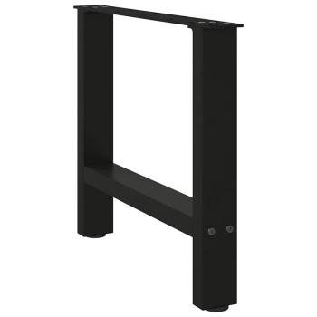 Couchtischbeine Schwarz 2 Stk. 50x(42-43) cm Stahl