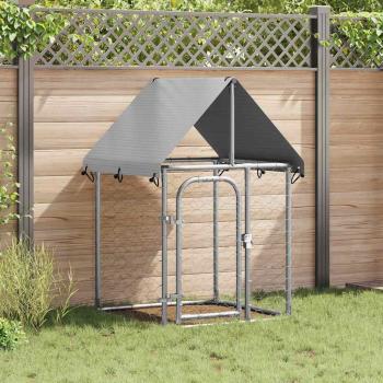 ARDEBO.de - Outdoor-Hundezwinger mit Dach 100x100x150 cm