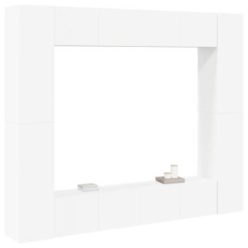 8-tlg. TV-Schrank-Set Weiß Holzwerkstoff