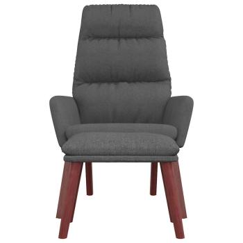 Relaxsessel mit Hocker Dunkelgrau Stoff