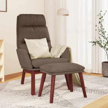 ARDEBO.de - Relaxsessel mit Hocker Taupe Stoff