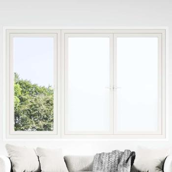 ARDEBO.de - Fensterfolien 3 Stk. Statisch Matt Weiß PVC