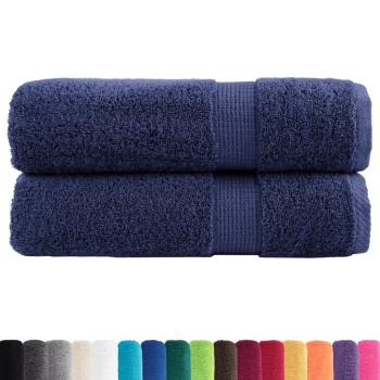 Premium Badetücher SOLUND 2 Stk. Marineblau 100x150 cm 600 g/m²