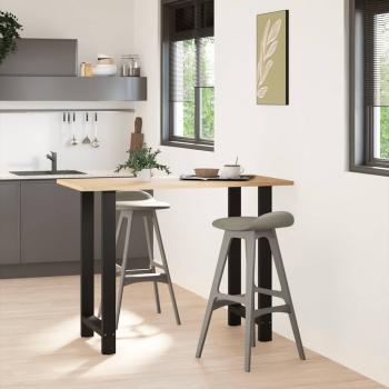 ARDEBO.de - Bartischbeine Schwarz 2 Stk. 60x(100-101) cm Stahl