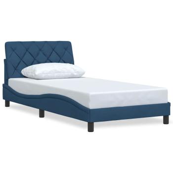 Bettgestell ohne Matratze Blau 100x200 cm Stoff