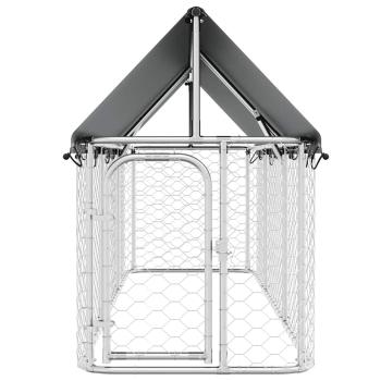 Outdoor-Hundezwinger mit Dach 400x100x150 cm