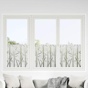 ARDEBO.de - Fensterfolien 4 Stk. Matt Bambus-Muster PVC