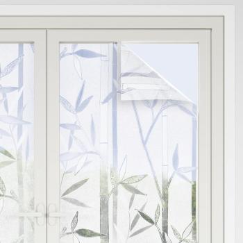 Fensterfolien 4 Stk. Matt Bambus-Muster PVC