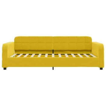 Tagesbett Ausziehbar mit Schubladen Gelb 100x200 cm Samt