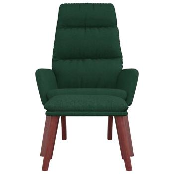 Relaxsessel mit Hocker Dunkelgrün Stoff