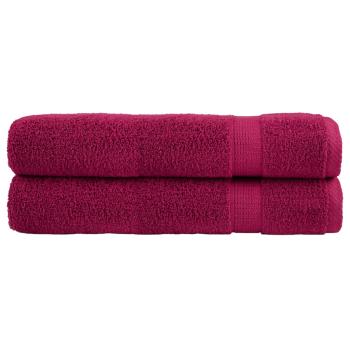 Premium Saunatücher SOLUND 2 Stk. Bordeaux 80x200 cm 600 g/m²