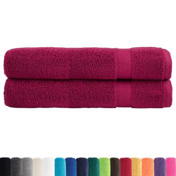 Premium Saunatücher SOLUND 2 Stk. Bordeaux 80x200 cm 600 g/m²