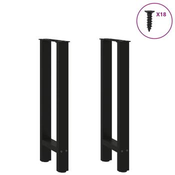 Konsolentischbeine Schwarz 2 Stk. 28x(72-73) cm Stahl