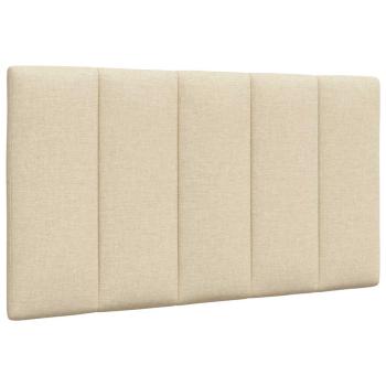 Bett mit Matratze "Hanko" Creme 90x190 cm Stoff