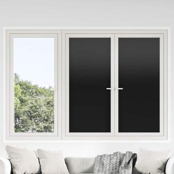 ARDEBO.de - Fensterfolien 5 Stk. Statisch Matt Schwarz PVC