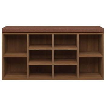 Schuhbank Braun Eichen-Optik 103x30x48 cm Holzwerkstoff