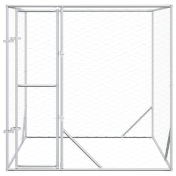 Outdoor-Hundezwinger Silbern 2x2x2 m Verzinkter Stahl