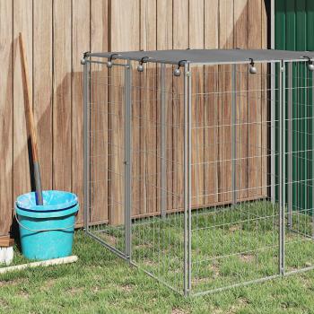 Hundezwinger Silbern 110x110x110 cm Stahl