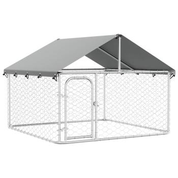 Outdoor-Hundezwinger mit Dach 200x200x150 cm