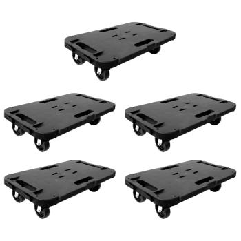ARDEBO.de - Transportroller 5 Stk. Schwarz Polypropylen 300 kg