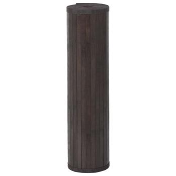 Teppich Rechteckig Dunkelbraun 60x100 cm Bambus