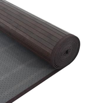 Teppich Rechteckig Dunkelbraun 60x100 cm Bambus