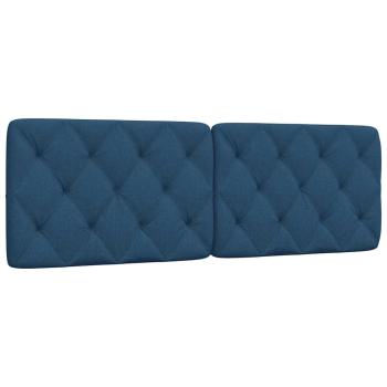 Kopfteil-Kissen Blau 160 cm Stoff