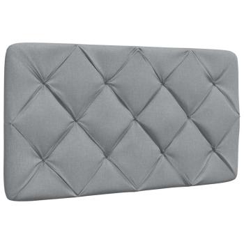 Bett mit Matratze Hellgrau 80x200 cm Stoff