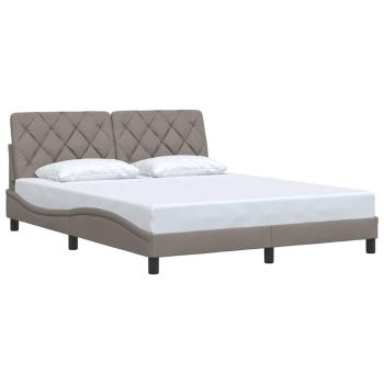 Bettgestell ohne Matratze Taupe 160x200 cm Stoff